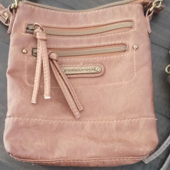 Stone Mountain USA crossbody bag lots of pockets good condition one gray one tan - Picture 4 of 8